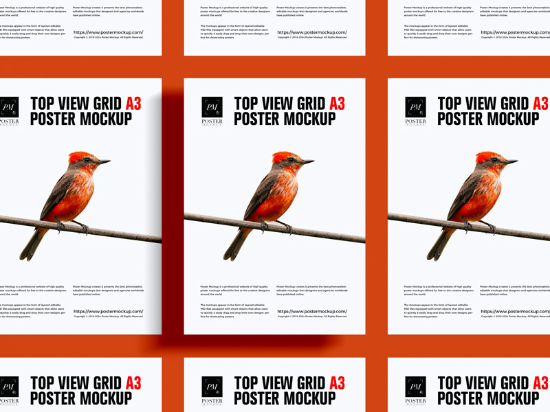Free-Top-View-A3-Grid-Poster-Mockup-1