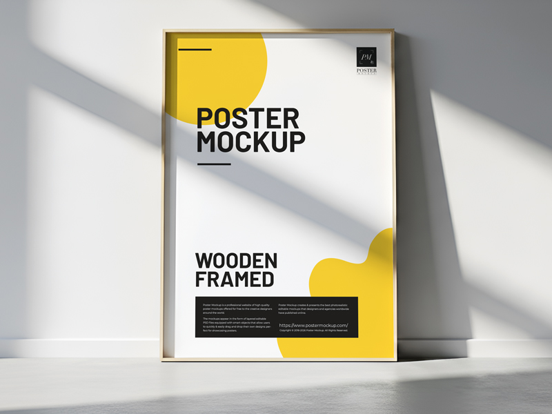 Free-Wooden-Framed-Poster-Mockup-PSD