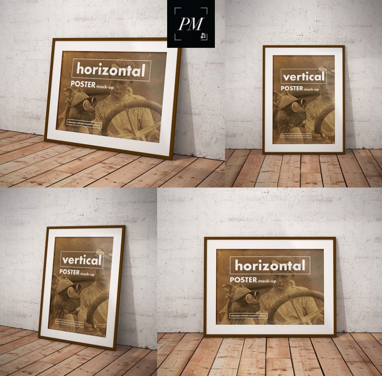 Vintage Posters Frame Mockup PSD 2018 Poster Mockup