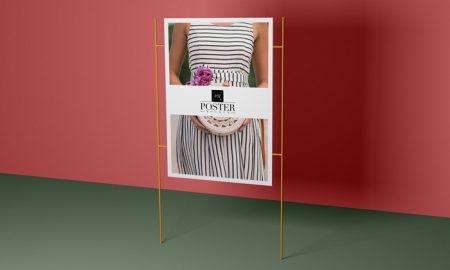 Free-Modern-Advertisement-Poster-Mockup-PSD-With-Stand