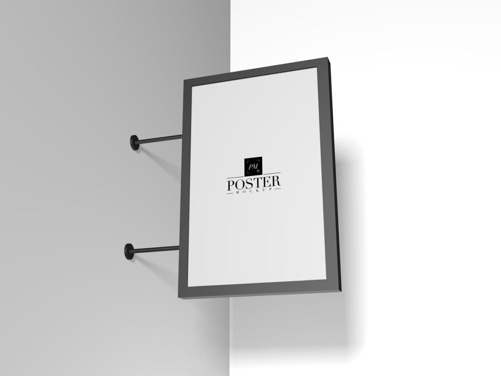 Download Premium Branding Wall Signboard Poster Mockup PSD - Poster ...