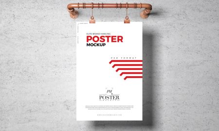 Free-Elite-Brand-Hanging-Poster-Mockup