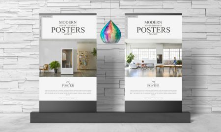 Free-Modern-Advertisement-Posters-Mockup