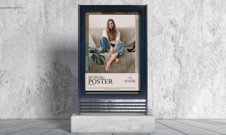 Free-Advertising-Stand-Billboard-Poster-Mockup-PSD