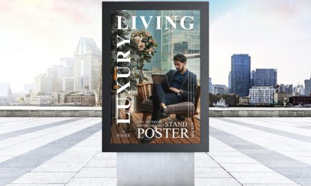 City-Outdoor-Advertisement-Stand-Poster-Mockup