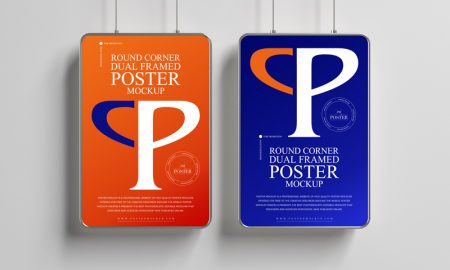 Round-Corner-Dual-Framed-Poster-Mockup