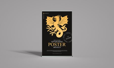 Metal-Stand-Advertising-Poster-Mockup