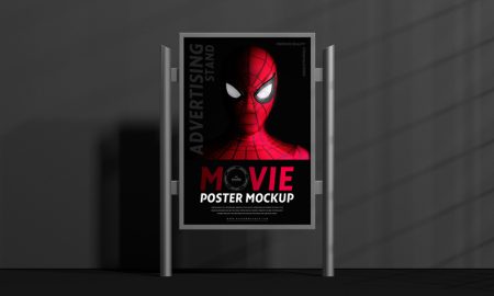 Advertising-Stand-Movie-Poster-Mockup