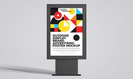 Free-Outdoor-Display-Brand-Advertising-Poster-Mockup