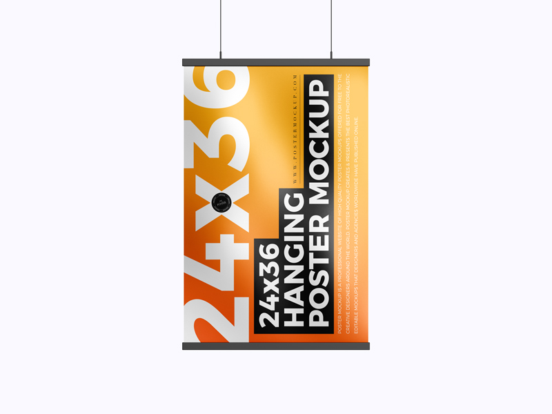 Free-24x36-Hanging-Poster-Mockup