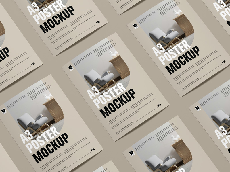 Free-Modern-Grid-Curved-A3-Poster-Mockup-2