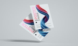 Free-Floating-A3-Papers-Poster-Mockup