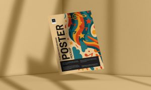 Free-Floating-Paper-Branding-Poster-Mockup
