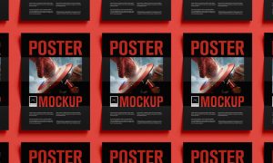 Free-Branding-Folded-A3-Paper-Poster-Mockup